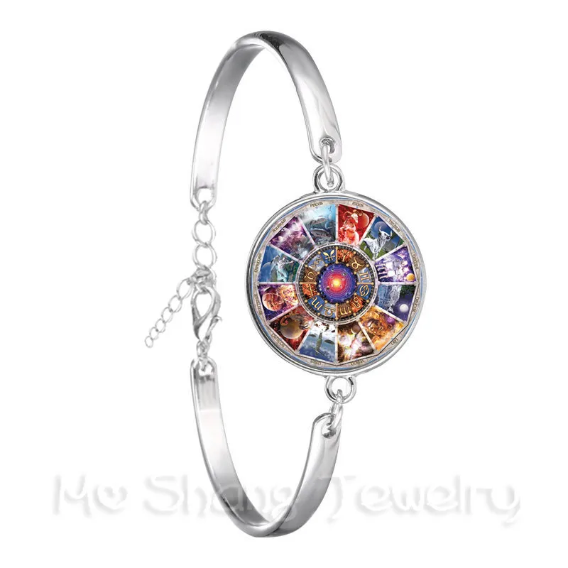 Взрывоопасный драгоценный камень из двенадцати созвездий посеребренный браслет