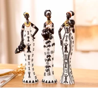 3 pcs lot new africa figurines resin model kit unique home decor living room crafts ornaments girl
