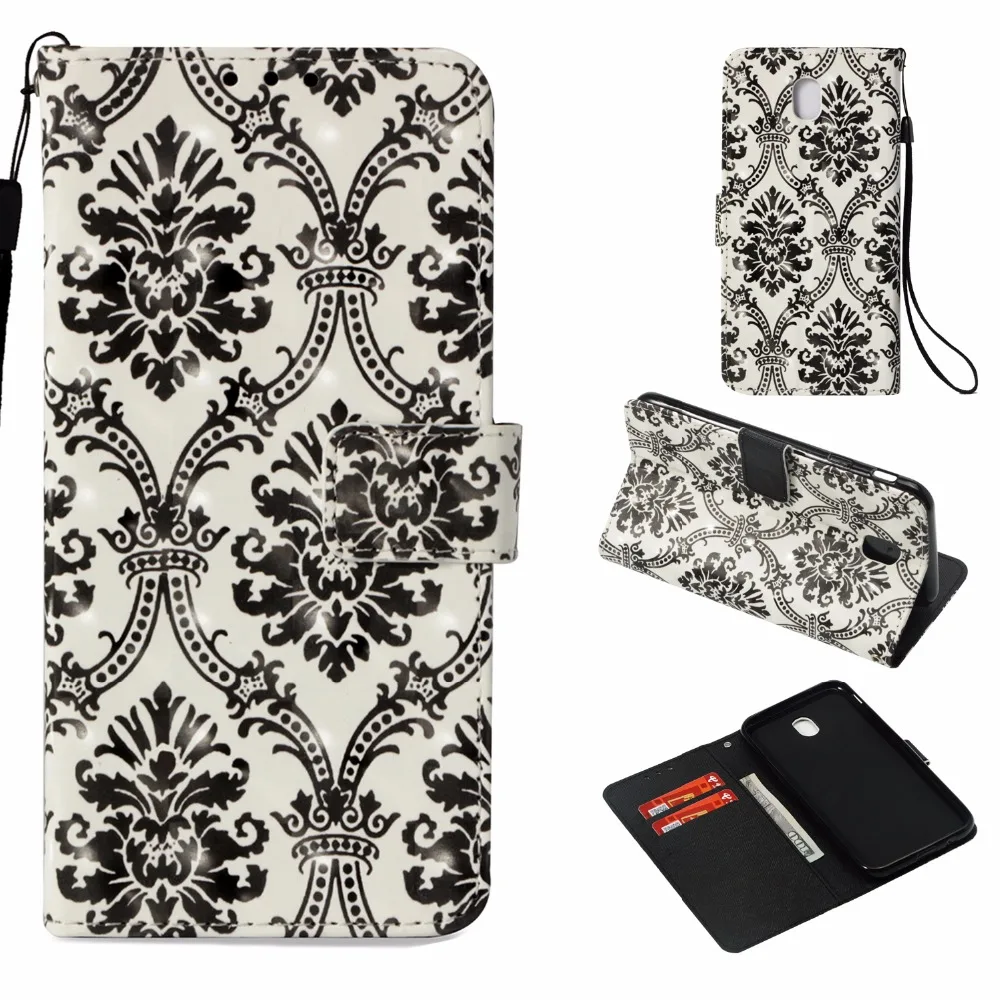J3 2017 Flip Leather Case For Samsung Galaxy J330 Wallet Bag Stand Cover EU Phone Cases | Мобильные телефоны и аксессуары