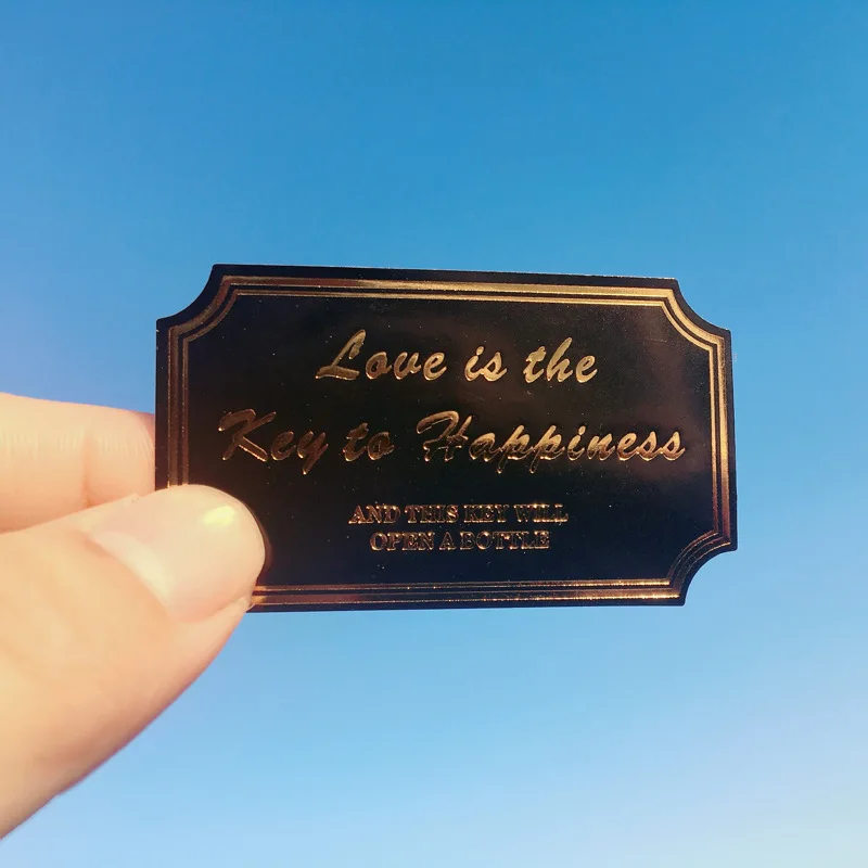 80 шт. черные и золотые наклейки Love Is The Key To Happiness | Канцтовары для офиса дома