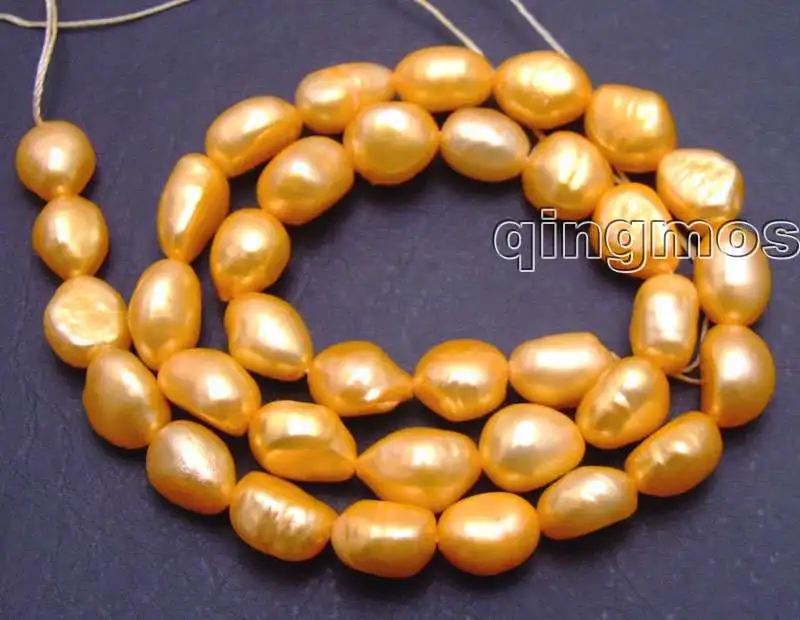 Распродажа большие 7-9 мм оранжевые натуральные пресноводные жемчужные бусины в
