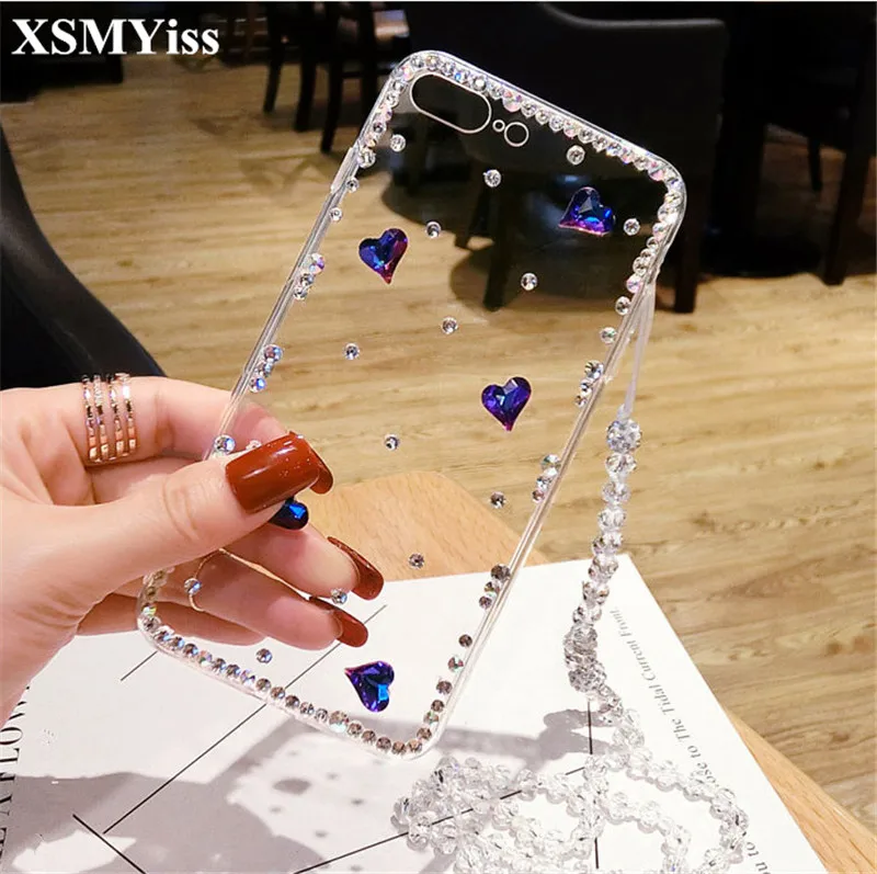 

XSMYiss Luxury Bling Rhinestone Crystal Diamond Case For SamsungA3 A5 A7 2017 A9 A8 A6 PLUS A50 A70 A80 A51 A71 Soft Phone Case