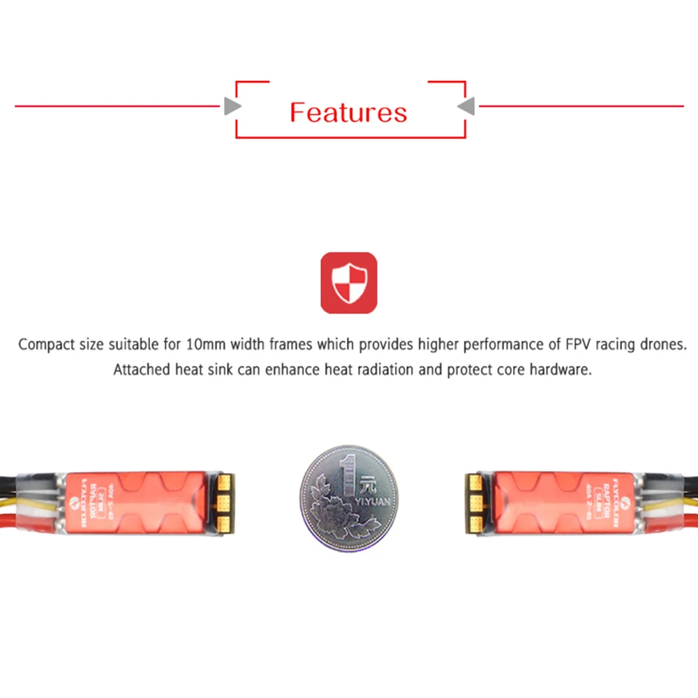 4 шт. Раптор тонкий 40A бесщеточный ESC BLHeli S32 2 4S Dshot электрический регулятор скорости