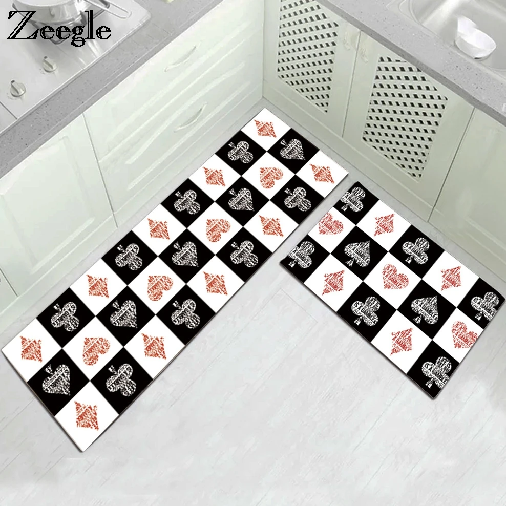 Zeegle абсорбирующие кухонные коврики ковры для гостиной противоскользящие
