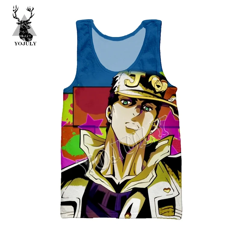 13 YOJULY Summer Unisex sleeveless shirts 3D Print Anime JoJo Bizarre Adventure Men Vest Women Casual Funny Tops Clothing Ve23 - Цвет: 13