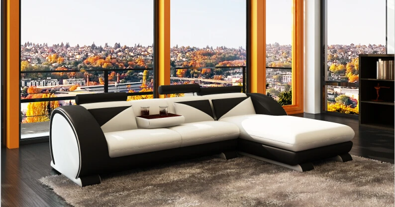 Набор диванов из натуральной кожи секционный диван для гостиной новый дизайн