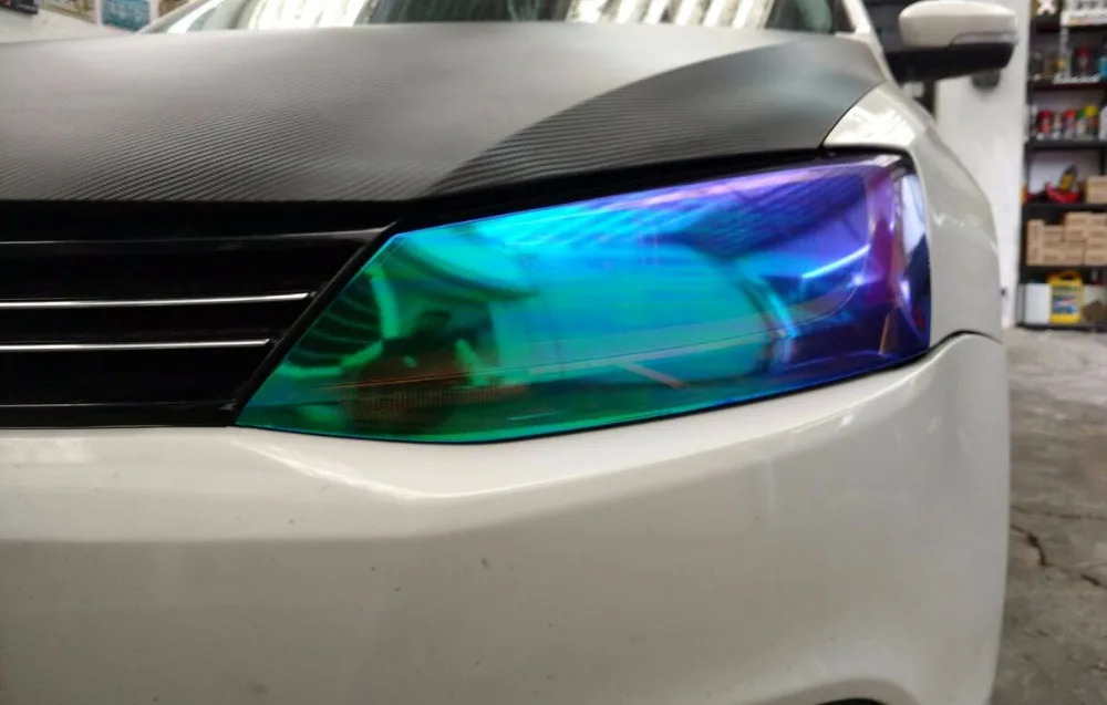 3 рулона черная хамелеоновая Тонирующая пленка для автомобильных задних фар