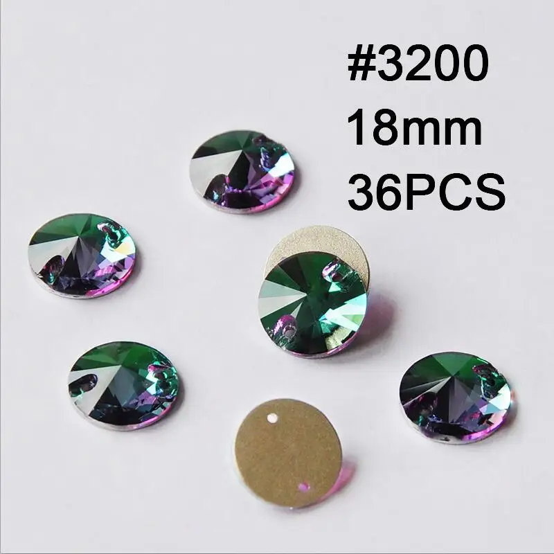 Rivoli 18mm 36pcs Смешанные формы изумруд Rivoli квадратная космическая триллиантная КАПЛЕВИДНАЯ капля пришивные стразы для шитья стеклянные кристаллы пришивные камни - Цвет: Rivoli 18mm 36pcs