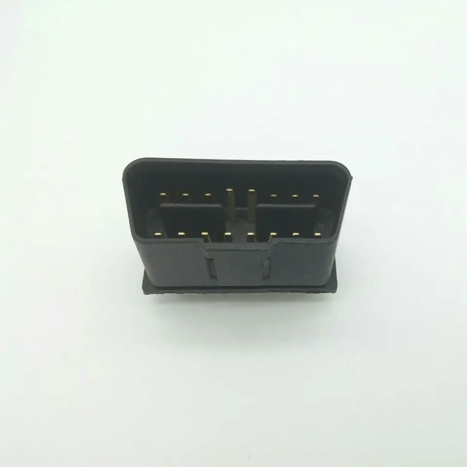 OBD2 12V/24V 16 pin золотой разъем с 90C градусов для припоя|Соединители| |