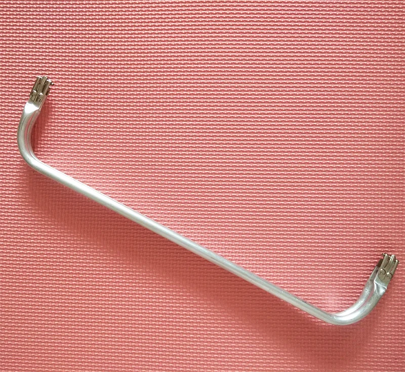16 inches Tubular Spring Loaded Aluminum Rectangular Purse Frame Metal  internal purse handles hinge 10pcs/lot