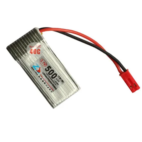10X Аккумулятор мощностью 500mAh 40C 3.7V, полимерный, c платой защиты, для вертолетов 802 040 Helicopters.