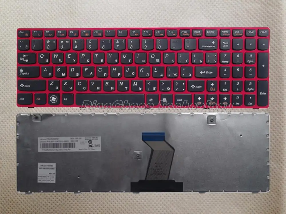 Хорошее качество новая красная Русская клавиатура для ноутбука Lenovo G580 Z580A G585 Z585