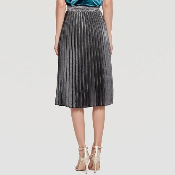 Модная новинка 2019 повседневная женская бархатная юбка с высокой талией