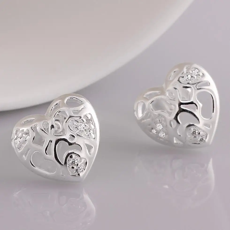 Сердце CE656 # стимпанк колошения Мода для женщин 2014 с серебряным покрытием