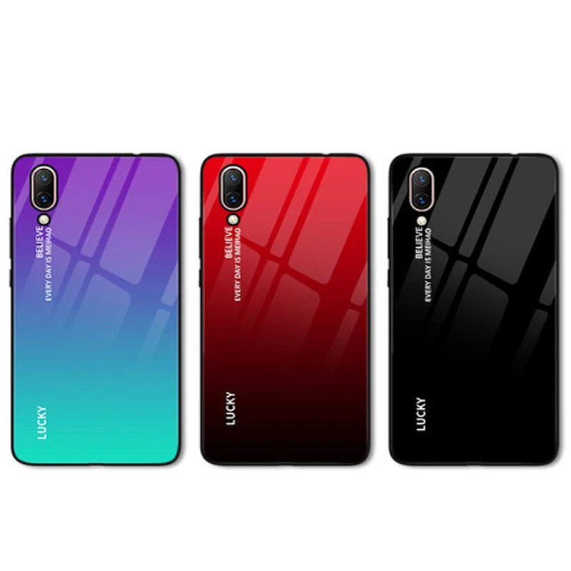 Чехол для VIVO X23 чехол телефона задняя крышка градиентный из закаленного стекла X 23