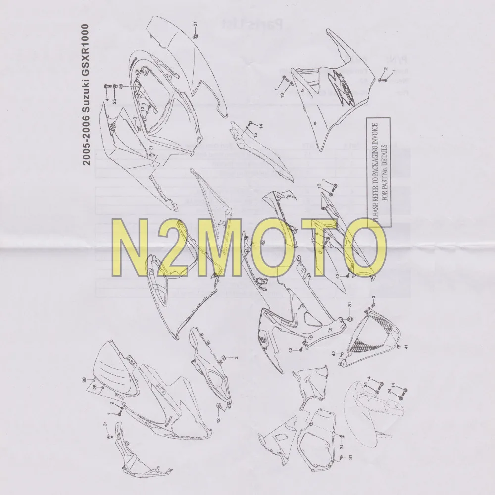 1 комплект крепежных болтов для Suzuki GXSR 1000 2005 2006|kit screw|bolt kitfairing screw |