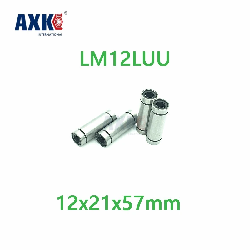 Фото Axk 2 шт. Lm12luu длинный тип 12x21x57 мм 12 Линейный шаровой подшипник линейные Axk 2 шт. Lm12luu длинный тип 12x21x57 мм 12 Линейный шаровой подшипник линейные