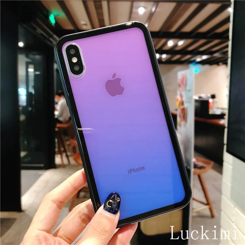 Чехол для телефона VIVO X21 градиентный мягкий полупрозрачный чехол из закаленного