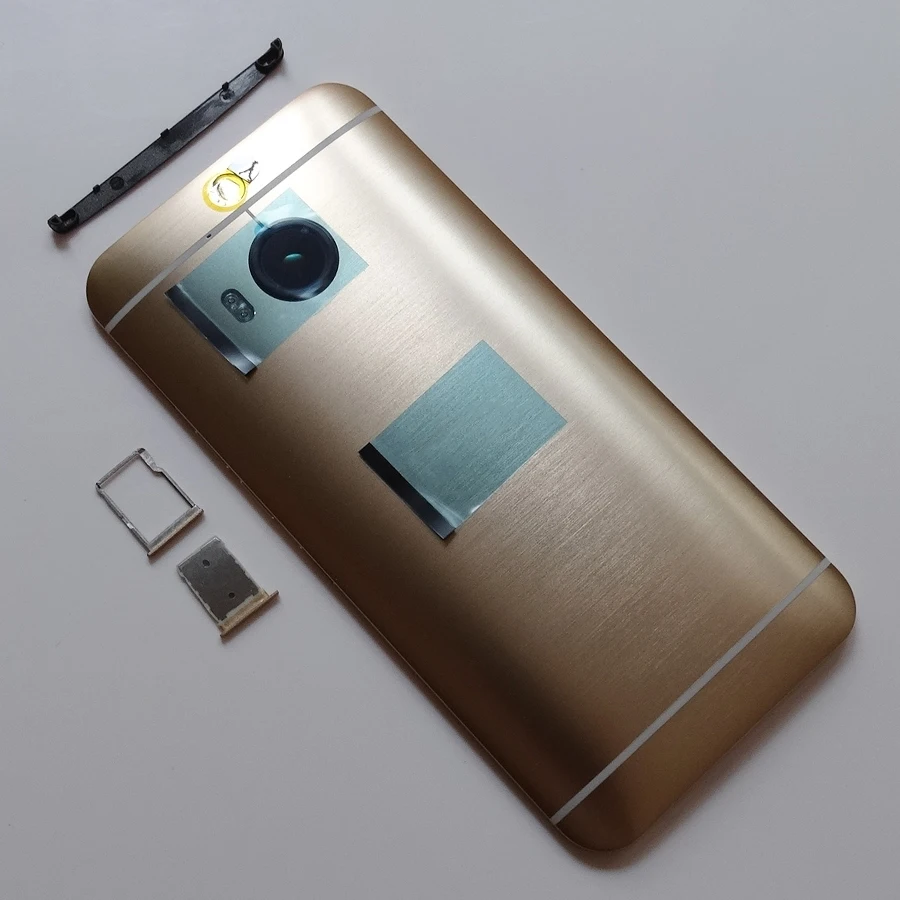 Металлический задний Корпус двери для HTC One m9 Plus m9+ Задняя Батарея чехол с верхней крышкой+ поднос Sim SD+ TF лоток+ боковые кнопки
