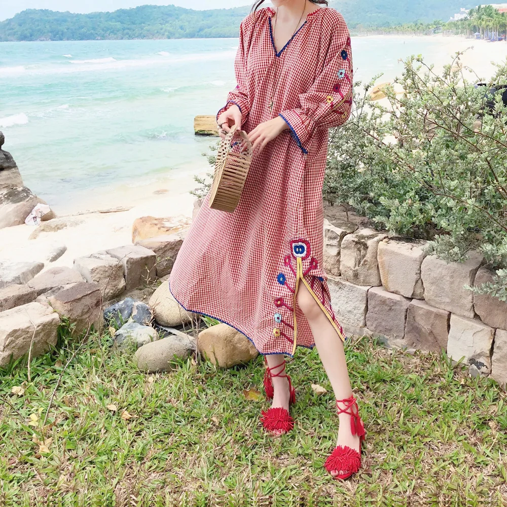 Элегантное асимметричное женское платье макси в стиле бохо винтажное пляжное с