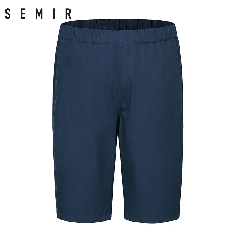 SEMIR мужские хлопковые шорты для отдыха Лето 2018 Новые повседневные до колена