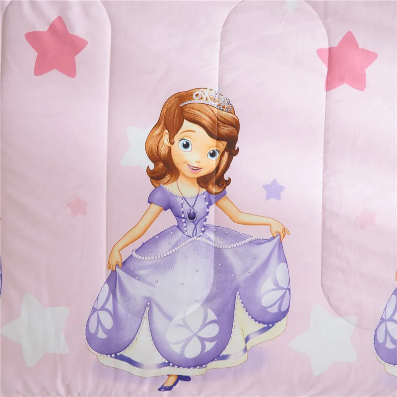 Розовое Одеяло принцессы с героями мультфильмов одеяло Disney хлопковое постельное