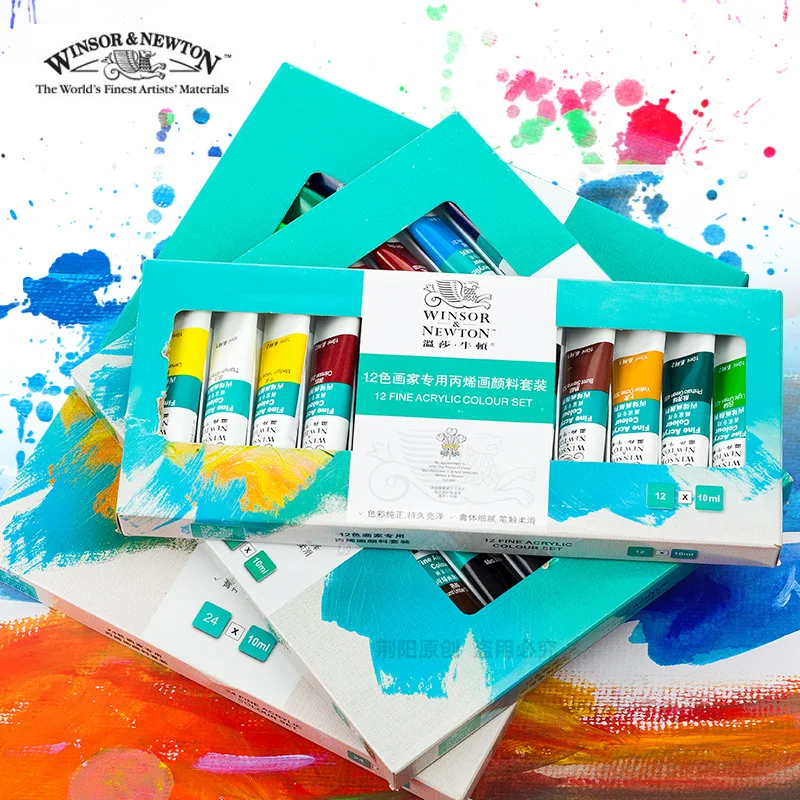 Winsor& Newton 12/18/24 Цвета Профессиональный акриловые краски для акриловых красок картина для татуажа, пигмент для мануального татуажа художника