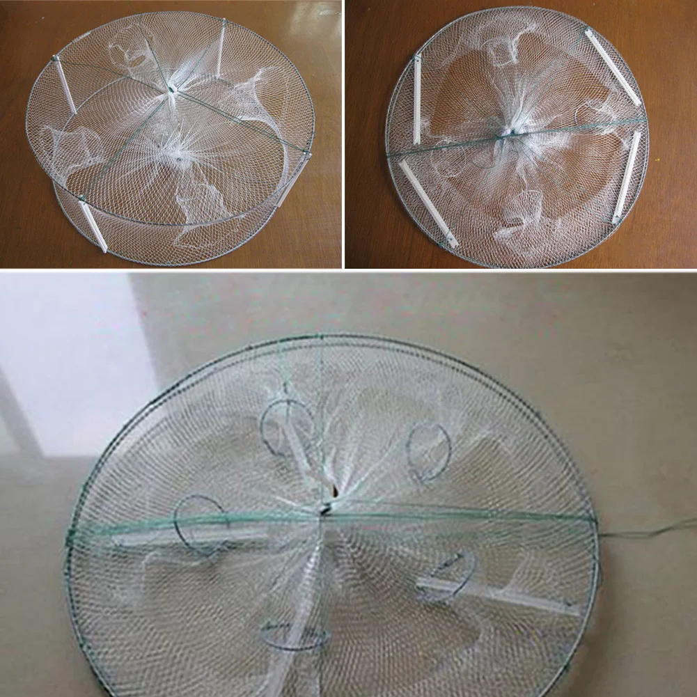 Складывающаяся портативная 4 отверстия Автоматическая Рыболовная Ловушка для