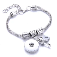 2019 new snap bracelet high quality 18mm snap bracelet adjustable size chain bracelet watches snaps jewelry 2769