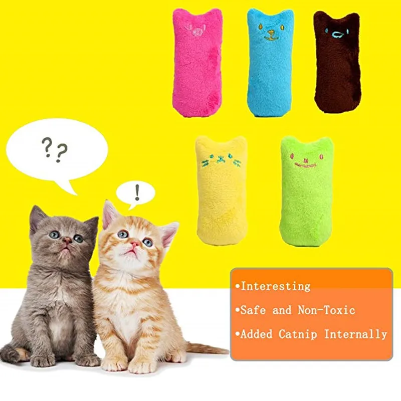 Милая Подушка, кошачья мята, игрушка, плюшевая в форме кошки, необычная Жевательная мята, Интерактивная кошка, игрушка, зубы, шлифовальные игрушки