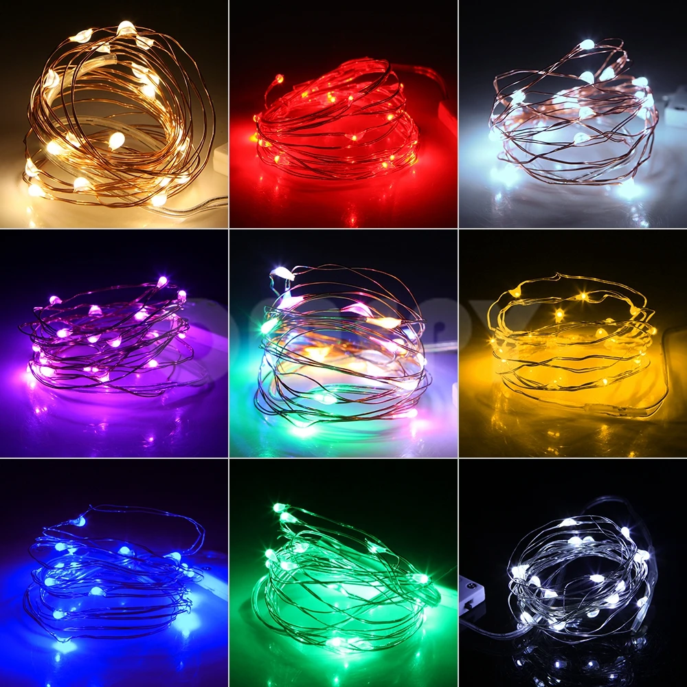 Сказочный светильник 2 м 3 медный провод светодиодный Рождественский вечерние