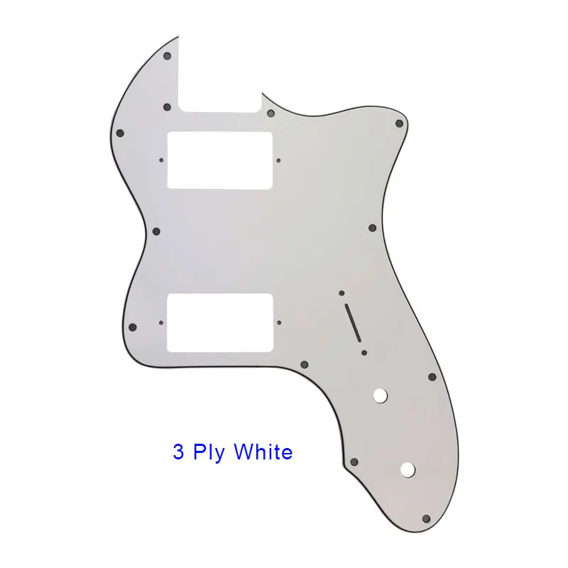3 ply white Pleroo гитарные части накладки для Fender Классическая серия '72 Telecaster Tele Thinline гитара с PAF хамбакер Замена - Цвет: 3 ply white