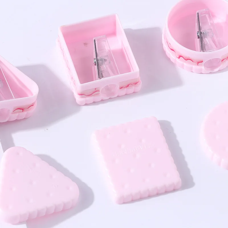 3 шт. милые Точилки для печенья Kawaii ручные пластиковые точилки карандашей ручек
