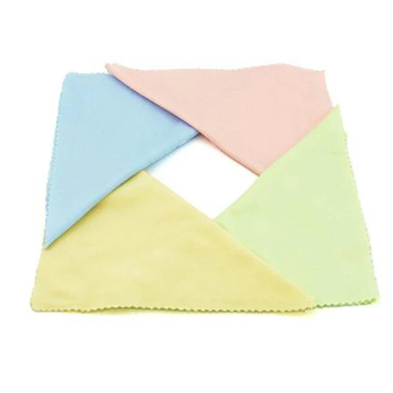 100 шт./лот разноцветные салфетки квадратная полировка из микрофибры одежда для