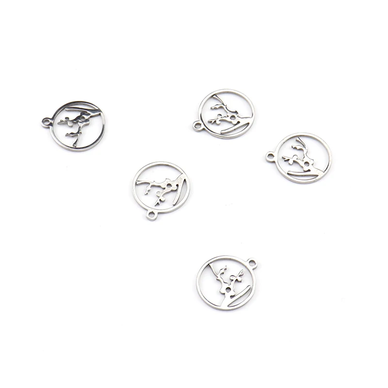 Полуободок из нержавеющей стали 10 шт. подвески в виде цветов сливы ожерелье