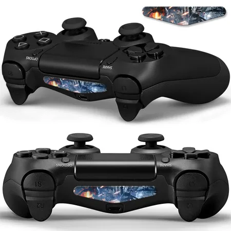 YSLED-0102-2pcs 1 пара для Playstation 4 игра светодиодный светильник бар виниловые наклейки PS4 контроллер геймпад модные наклейки Кожа красочная крышка - Цвет: YSLED-0102-2pcs