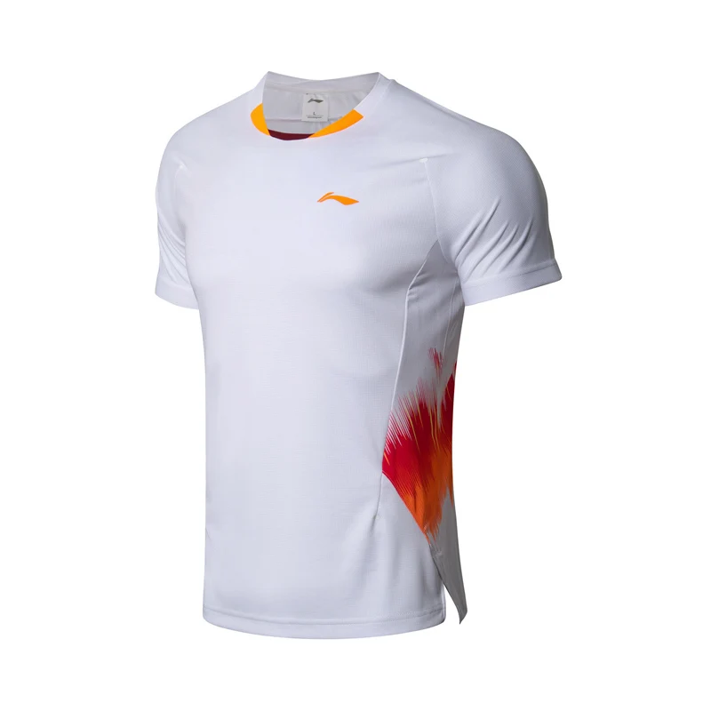 Мужская футболка для бадминтона Li-Ning с дышащей подкладкой конкурсов спорта AAYN261