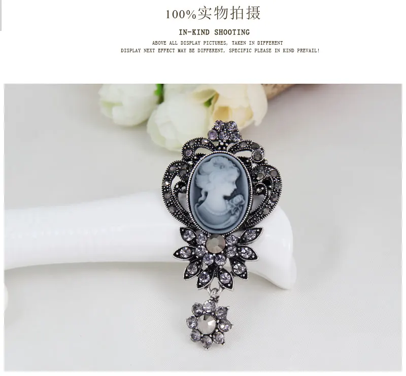 Модная старинная Золотая и серебряная брошь на булавке Женские Ювелирные