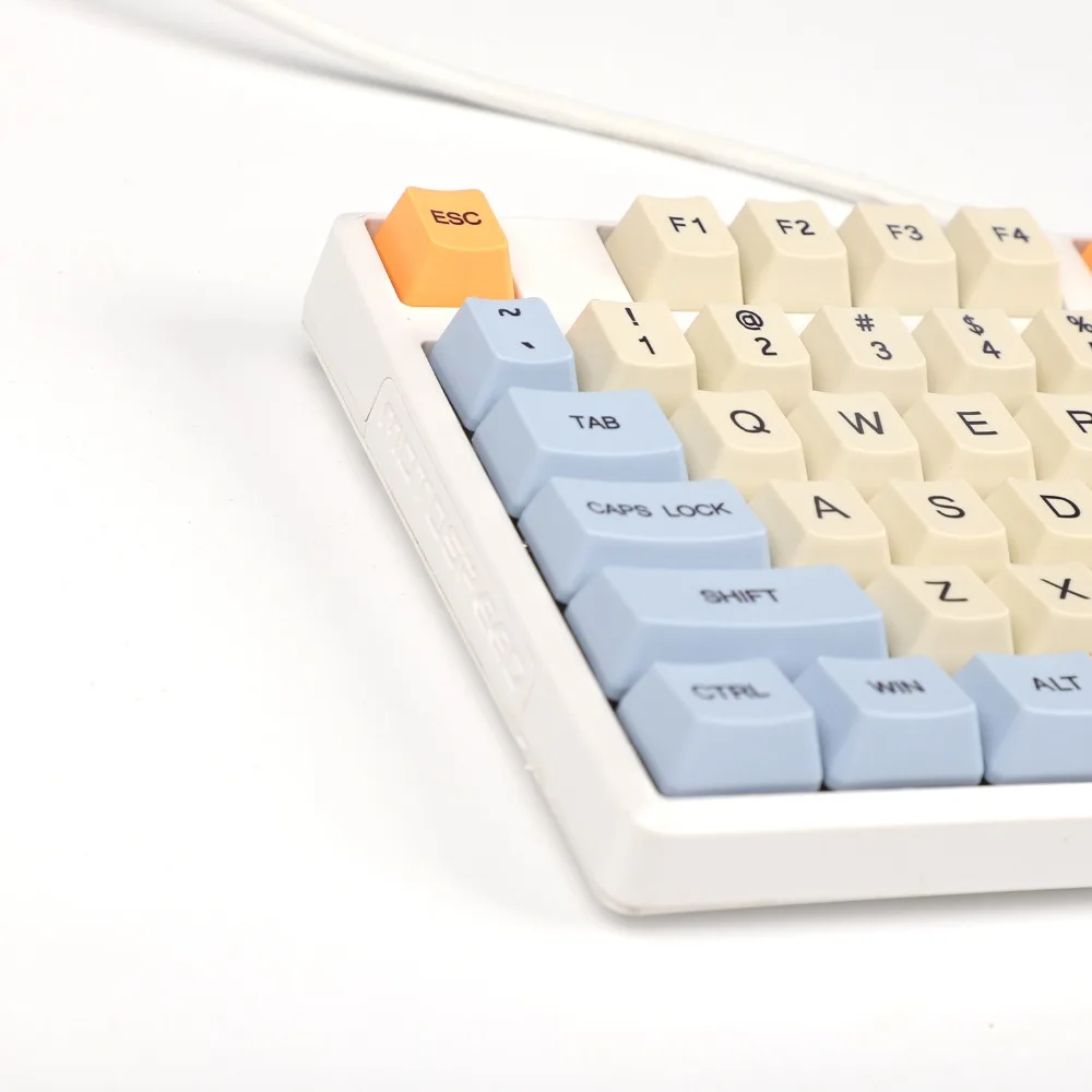 YMDK синий бежевый оранжевый краситель Sub 108 87 61 клавиши Mac толстые PBT OEM профильные