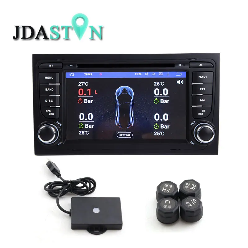 JDASTON TMPS Автоматическая охранная сигнализация Солнечная энергия интеллектуальная безопасность шин давление набор для мониторинга набор инструментов цифровой ЖК-дисплей