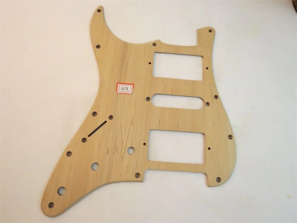 

1pcs Unfinished left maple wood STRAT GUITAR HSH Pickguard #3118