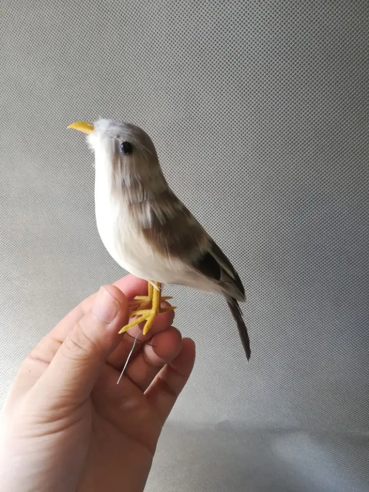 Натуральные птицы серые перья около 13 см украшение для дома и сада реквизит