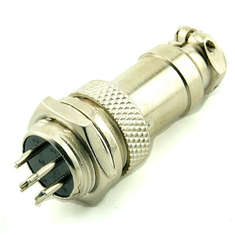 

New Gx16 6Pin 16mm Screw Type Socket Connector Aviation Plug Female Male GX16-6