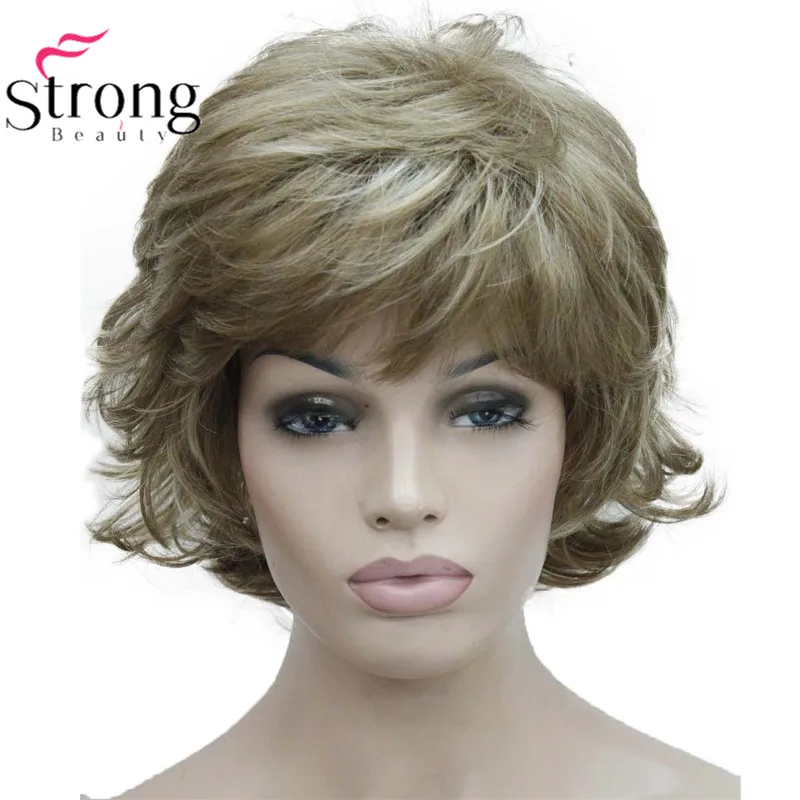 StrongBeauty светлые короткие флип-ап, мягкий и полный синтетический парик выбор цвета