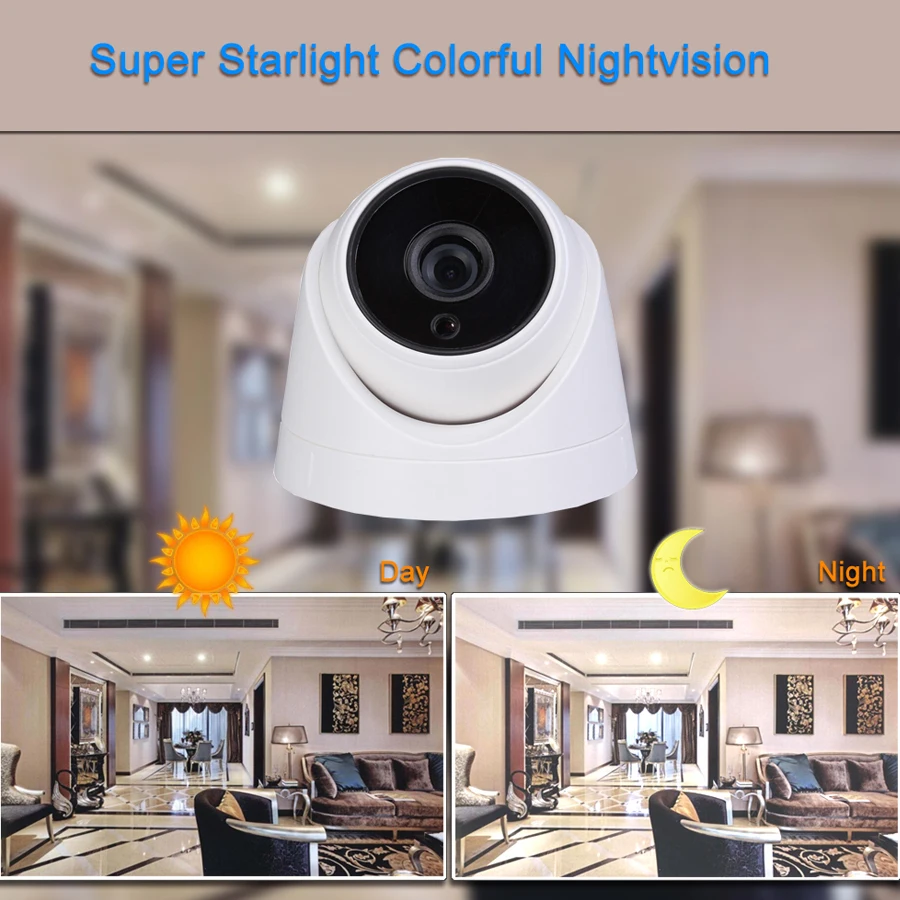 Ip-камера Hamrolte Onvif SONY IMX307 0.0001Lux 1080 P, супер Звездная камера для помещений, 3,6 мм, объектив Starlight, красочное ночное видение