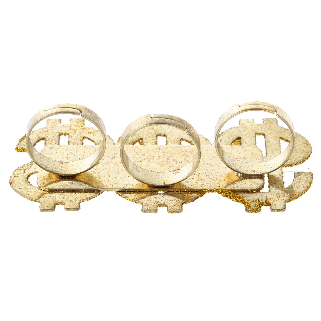 3 шт./компл./Комплект блестящий золотой знак денег денежный кулон ожерелье очки