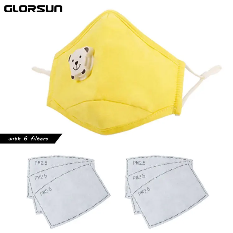 GLORSUN 1 шт. однотонная маска Пылезащитная маска против загрязнения PM2.5 фильтр с активированным углем вставка промытая многоразовая пыльцевая маска - Цвет: 002BC003-6