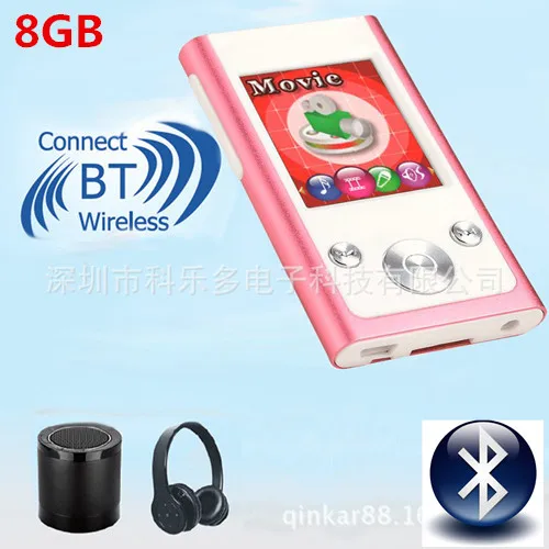Qinkar 8 ГБ Mini Bluetooth MP3 плеер Спорт 1.8 дюймовый экран FM Радио запись электронная книга