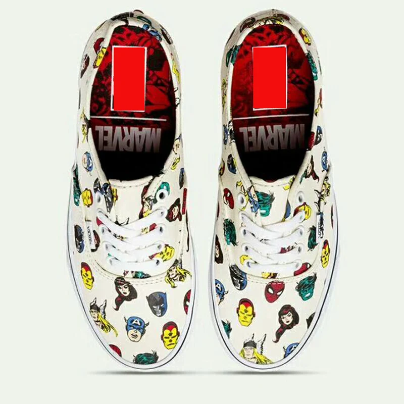 Женская и мужская обувь с героями мультфильмов уличная модная парусиновая Marvel |