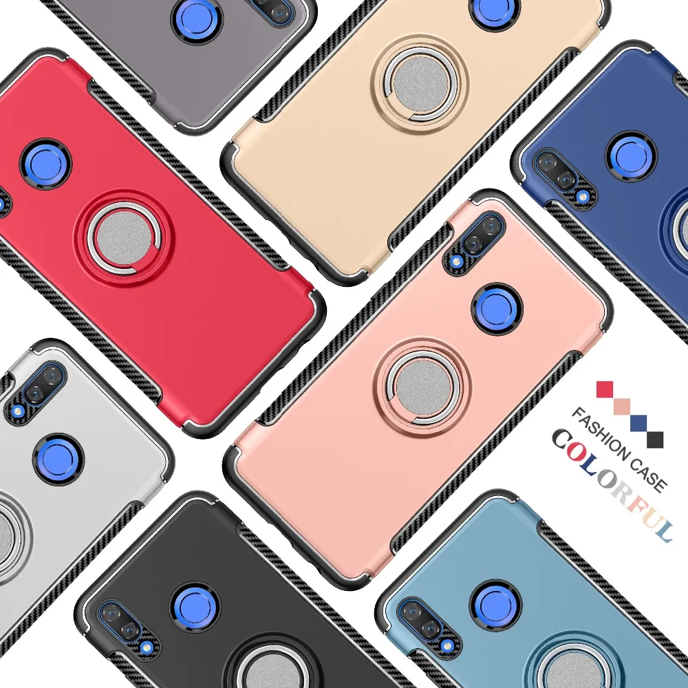 Чехол с кольцом для Huawei Mate 20 Pro чехол Lite P20 Honor Note 10 подставкой Nagnetic |